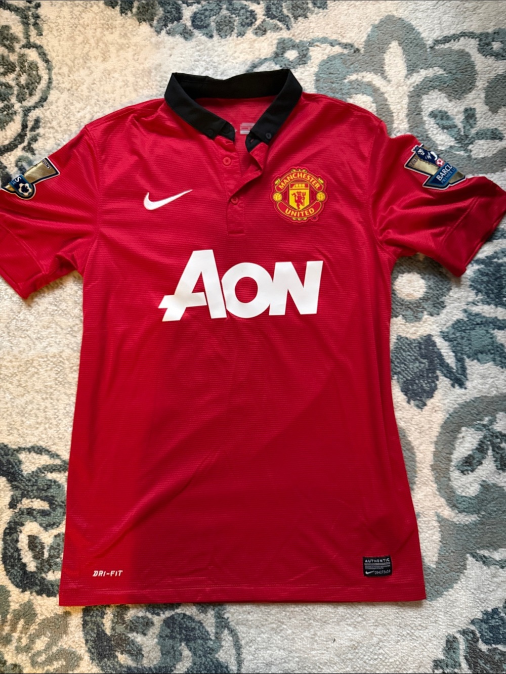 Nike Red and Black Manchester United Home Jersey